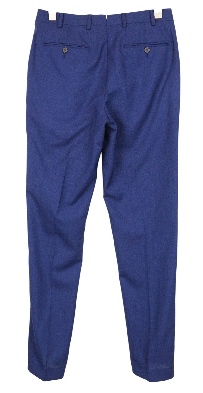 SUITSUPPLY Ferrara Men Suit UK36R Blue 2-Piece Slim Melange Flat-Front Wool