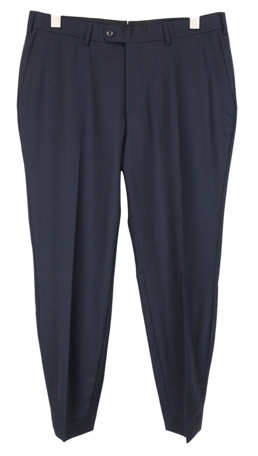 SUITSUPPLY Ferrara Men Suit UK40S Navy Flat-Front Wool 2-Piece Slim Melange
