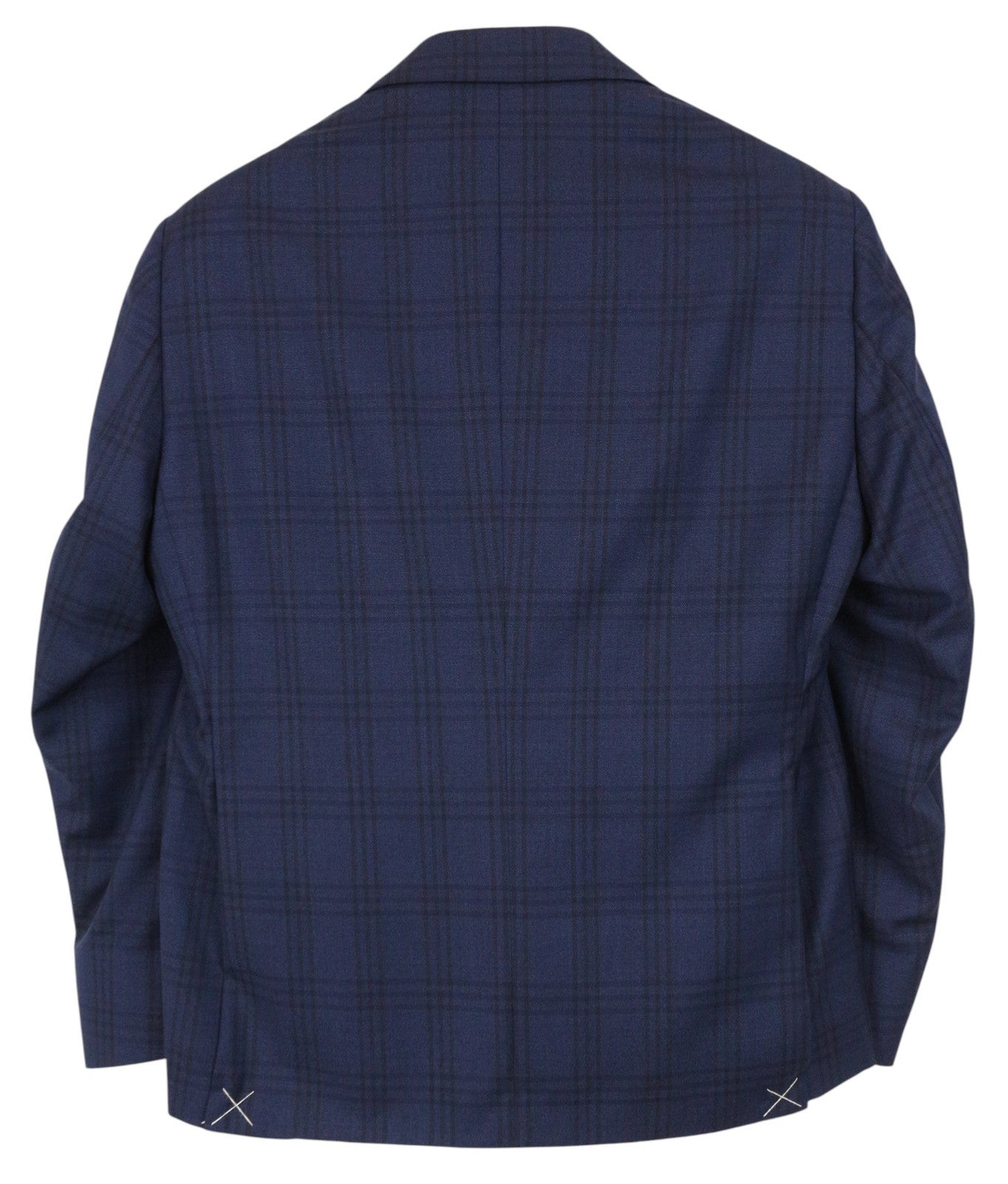 SUITSUPPLY La Spalla Men Blazer UK38S Blue Slim Checked Pure Wool S130s Classic