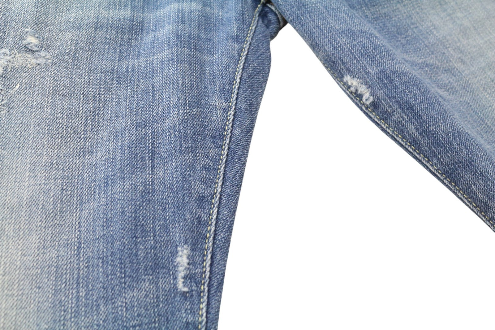 TAKESHY KUROSAWA TK72 Men Jeans W30 Blue Non-Stretch Distressed Slim Tapered
