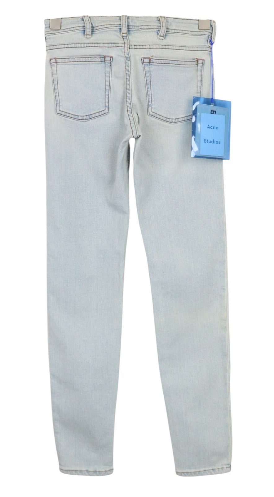 ACNE STUDIOS Climb Women Jeans W24/L32 Light Blue Stretch Skinny Fit Bla Konst