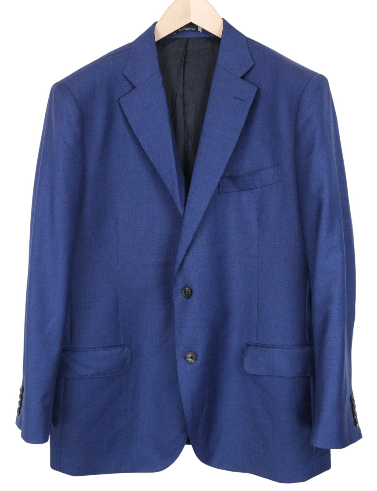 SUITSUPPLY Lazio Men Suit UK50S Slim Fit Pure Wool Super 110's Blue 2 Piece