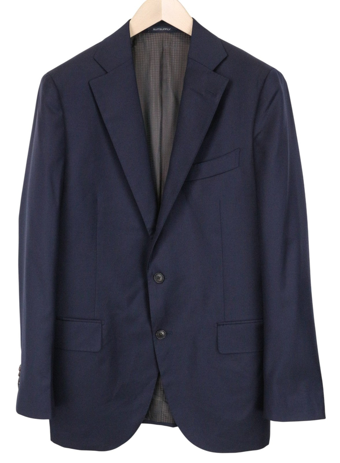 SUITSUPPLY La Spalla Men Suit UK44R Single-Breasted Pure Wool Blue 2 Piece