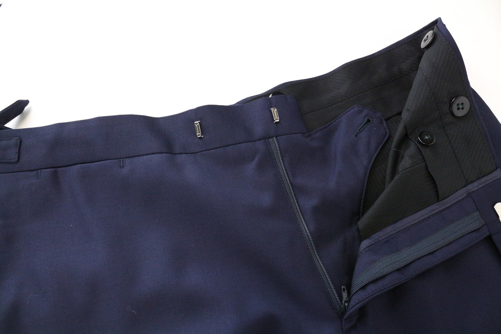 SUITSUPPLY Lazio Tuxedo Men Suit UK40R Slim Pure Wool Super 130's Blue 3 Piece