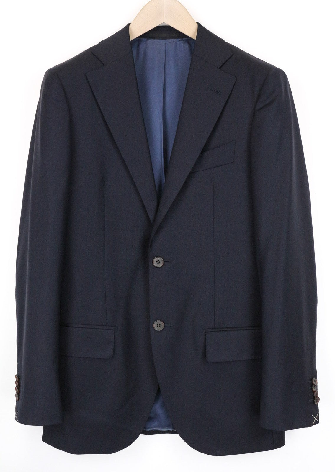 SUITSUPPLY Lazio Men Blazer UK36L Navy Blue Pure Wool Single-Breasted Lined