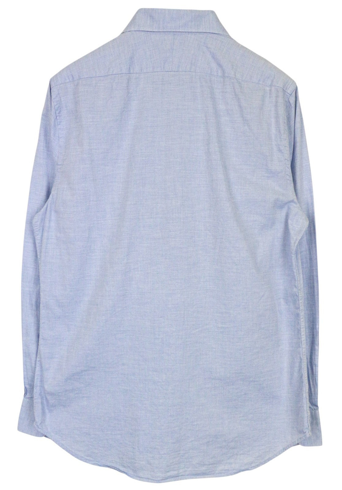 SUITSUPPLY Men Shirt 42/16 1/2 Extra Slim Blue Pure Cotton Cutaway Long Sleeve