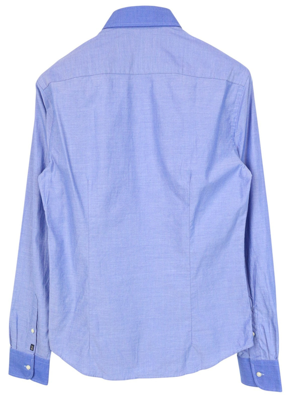 SCOTCH & SODA Ams Couture Men Shirt S Blue Pure Cotton Slim Long Sleeved Formal