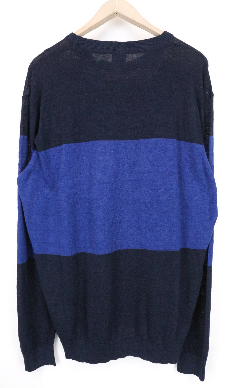 SCOTCH & SODA Ams Blauw Men Sweatshirt 2XL Linen Cotton Blue Long Sleeved