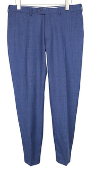SUITSUPPLY Brescia Men Trousers UK42R Pure Wool Blue Pleated Front Classic