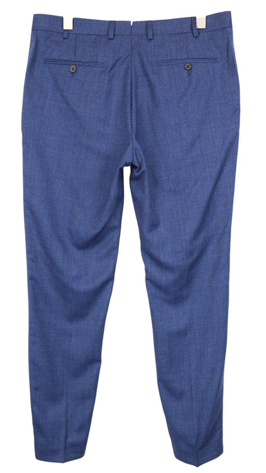 SUITSUPPLY Brescia Men Trousers UK42R Pure Wool Blue Pleated Front Classic
