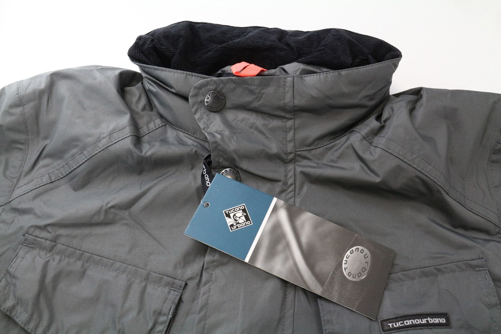 TUCANO URBANO New Tucanji Men Jacket M Grey Lined Waterproof WIndbreaker Moto