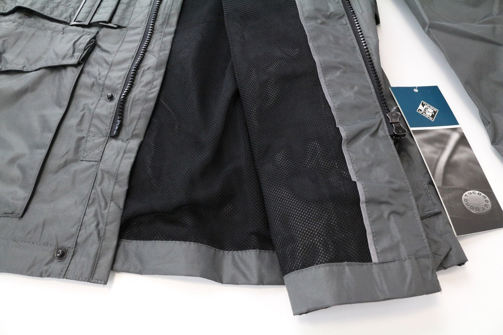 TUCANO URBANO New Tucanji Men Jacket M Grey Lined Waterproof WIndbreaker Moto