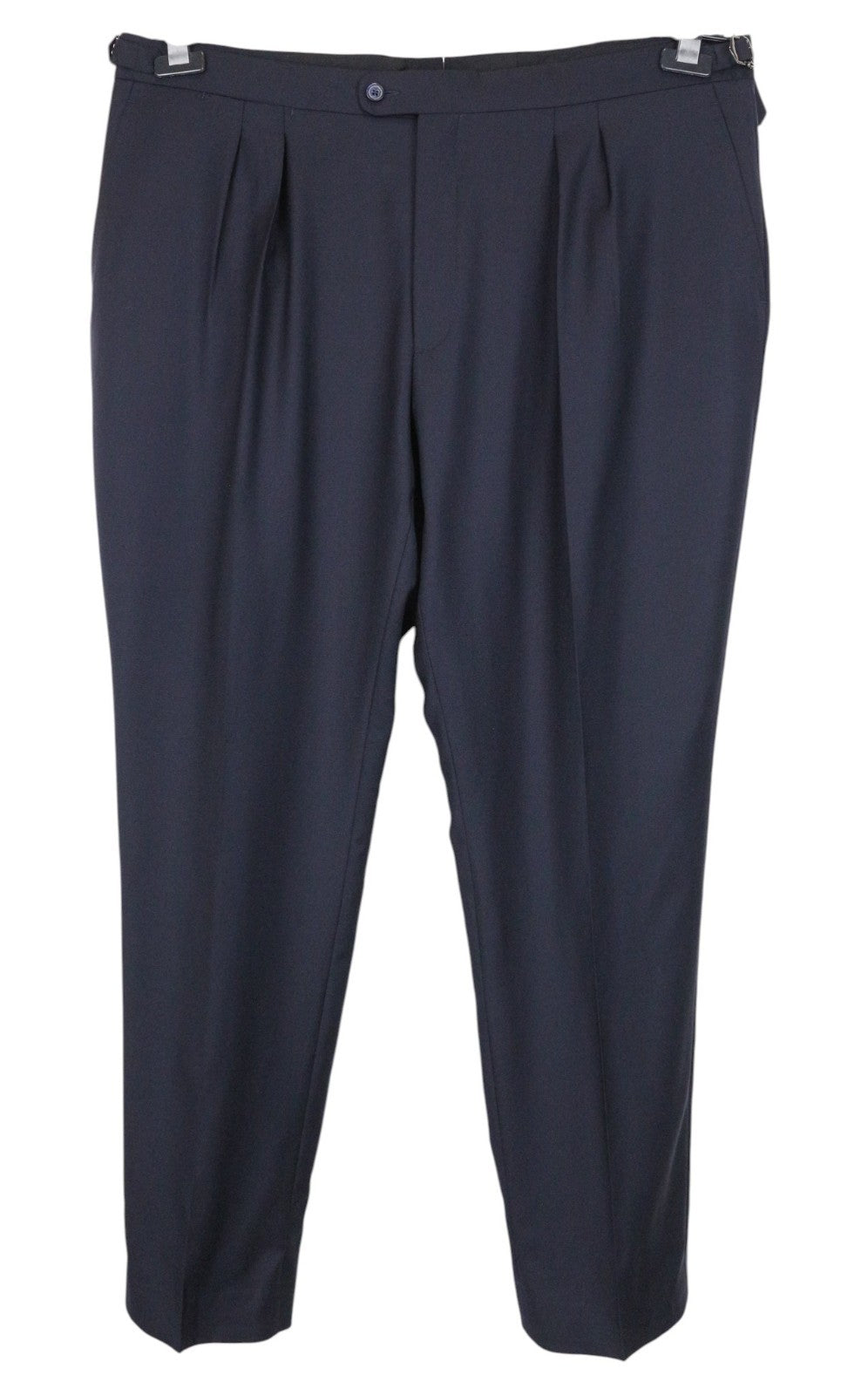 SUITSUPPLY Lazio Blueline Men Suit UK52R Pleated Classic Blue Pure Wool 2 Piece