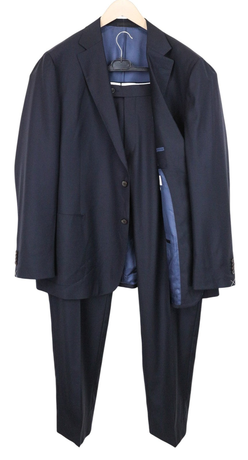 SUITSUPPLY Havana Blueline Men Suit UK54R Single-Breasted Blue Wool 2 Piece