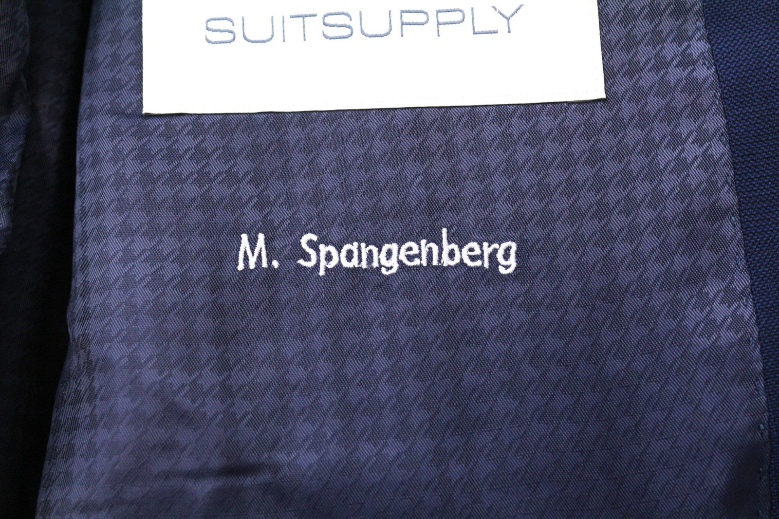 SUITSUPPLY La Spalla Men Suit UK44R Lined Formal Blue Pure Wool 2 Piece