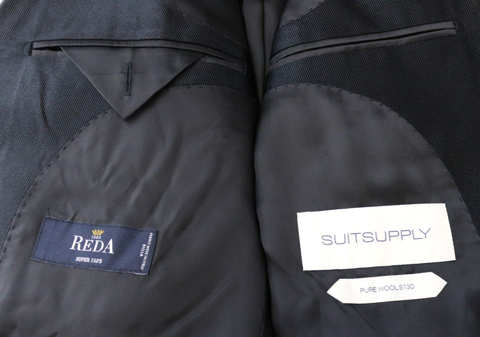 SUITSUPPLY Lazio Tuxedo Men Suit UK36R Slim Navy Blue Wool Super 130's 3 Piece