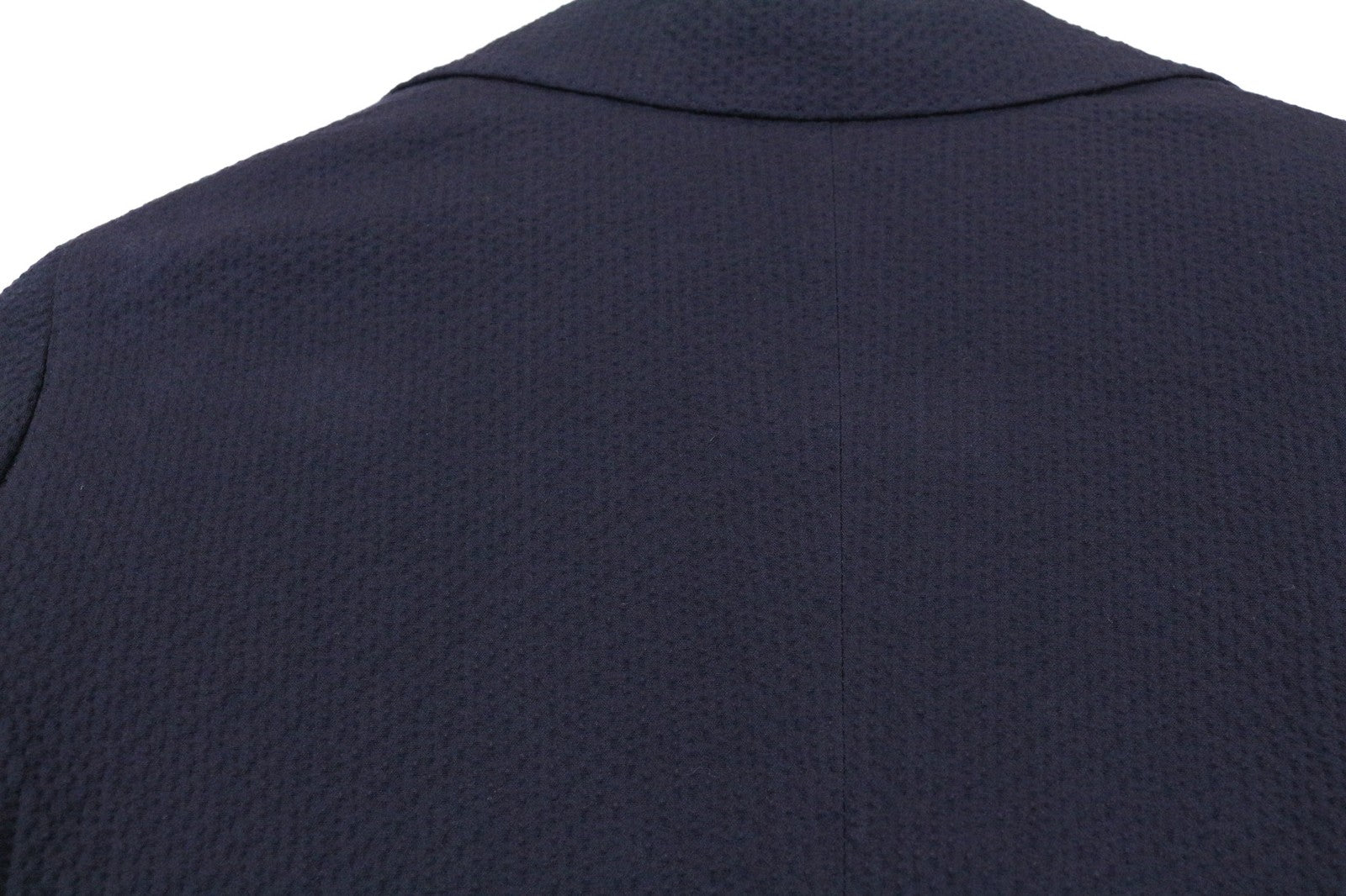 SUITSUPPLY La Spalla Men Blazer UK32R Cotton Stretch Navy Blue Crinkled Classic