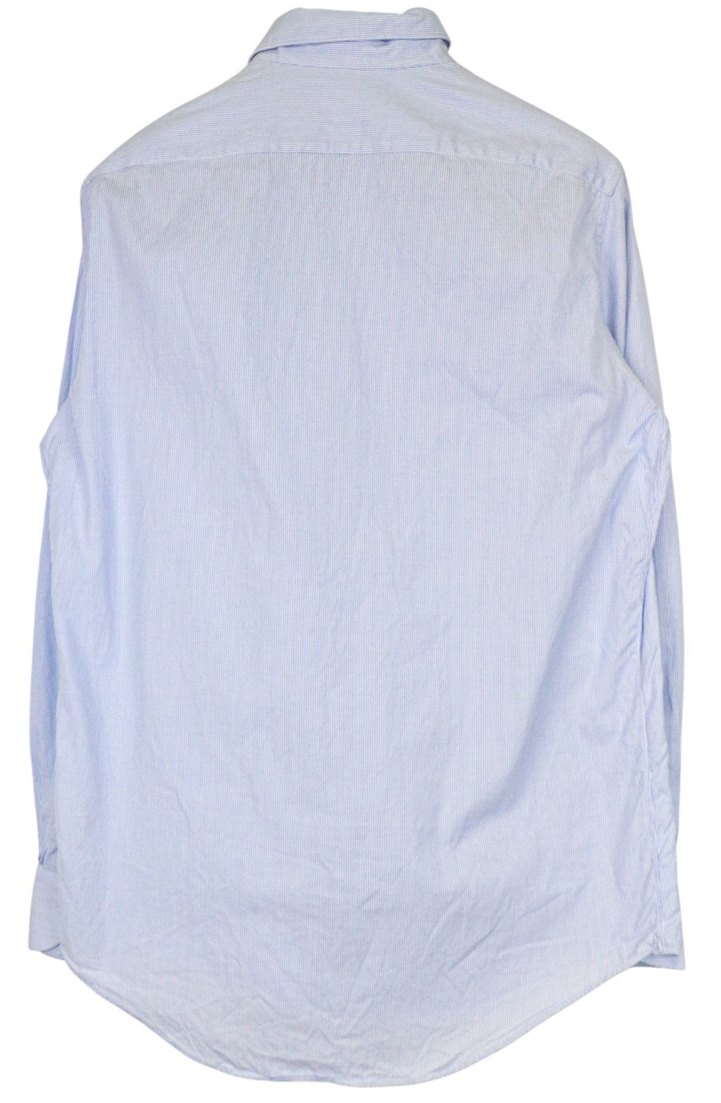 SUITSUPPLY Men Shirt 39/15 1/2 Slim Blue Pure Cotton Striped Button-Up