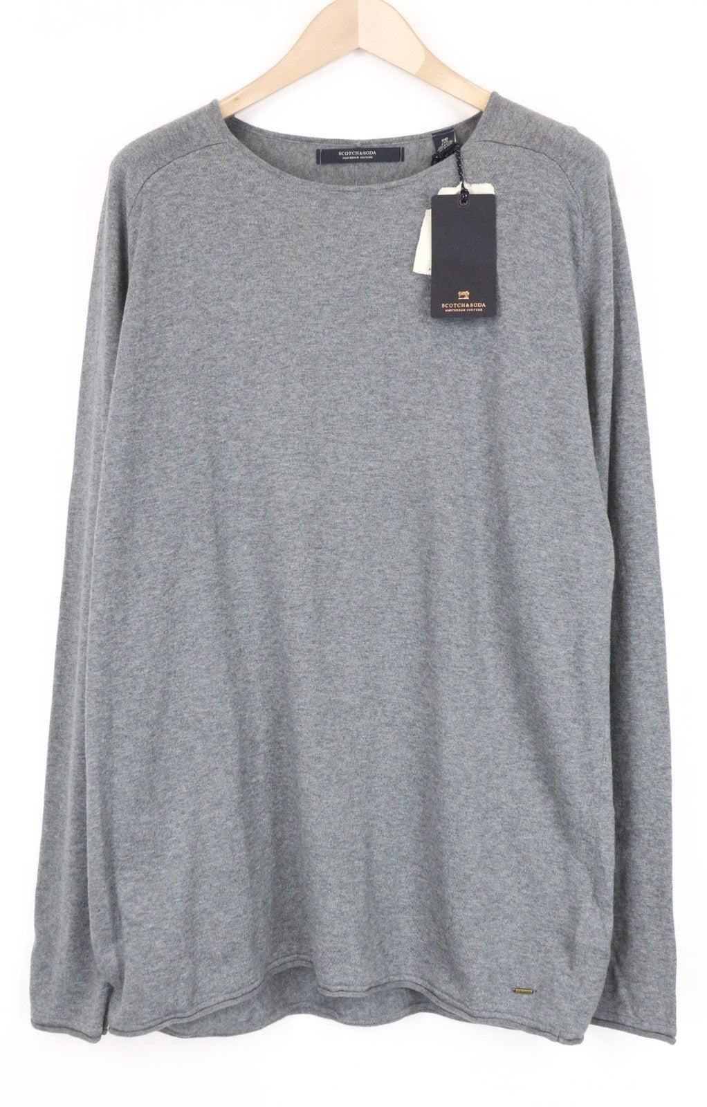 SCOTCH & SODA Ams Couture Men Sweatshirt 2XL Grey Cotton Cashmere Long Sleeved