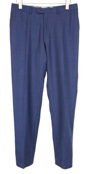 SUITSUPPLY Brescia Men Trousers UK42 Blue Pleated Front Classic Formal