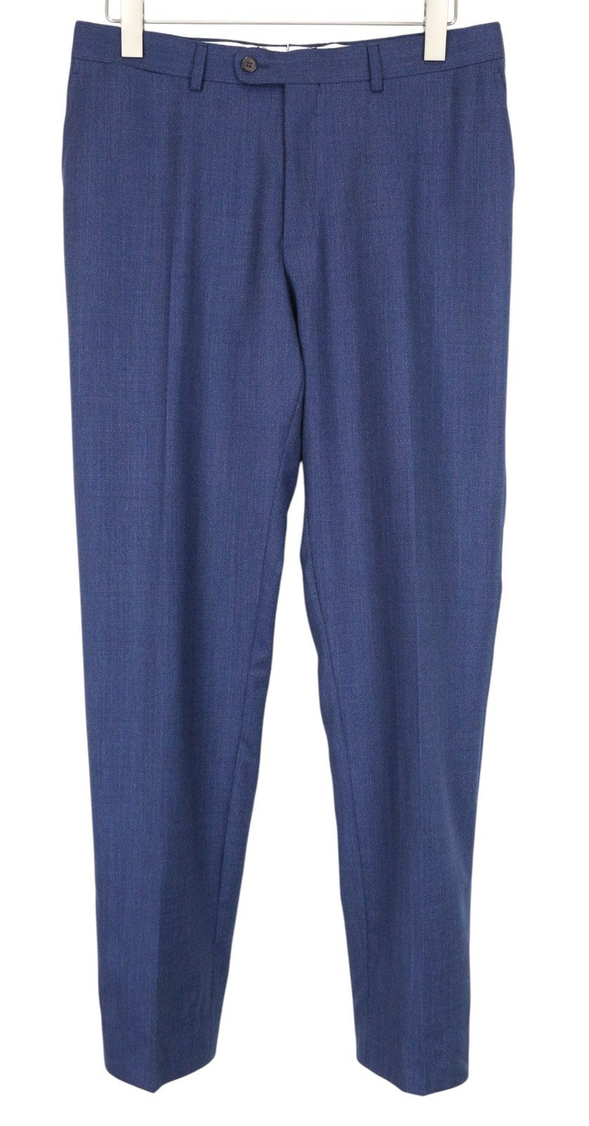 SUITSUPPLY Brescia Men Trousers UK42 Blue Pleated Front Classic Formal