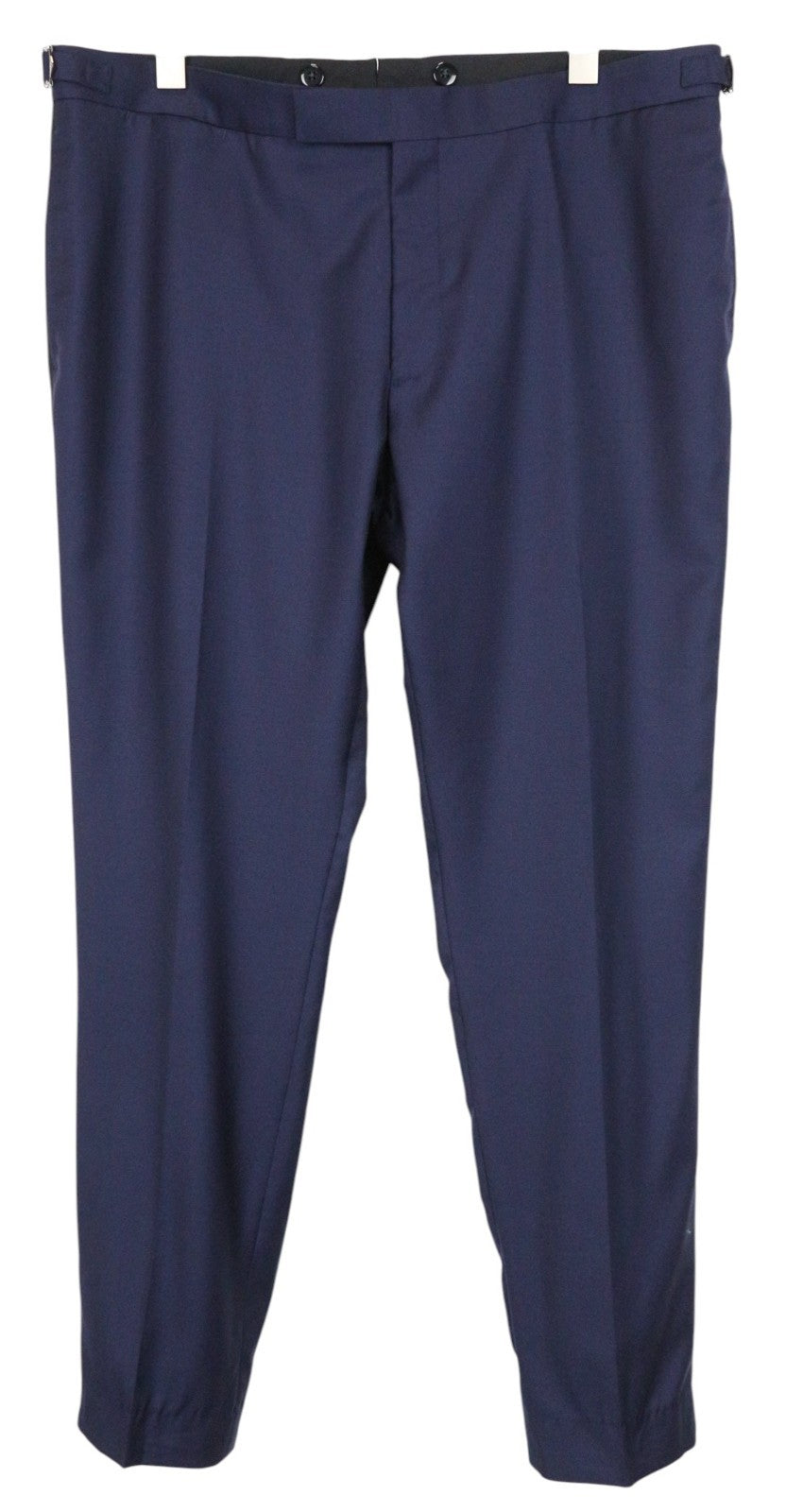 SUITSUPPLY Brescia Tux Men Trousers UK46R Navy Blue Wool Classic Pleated Front