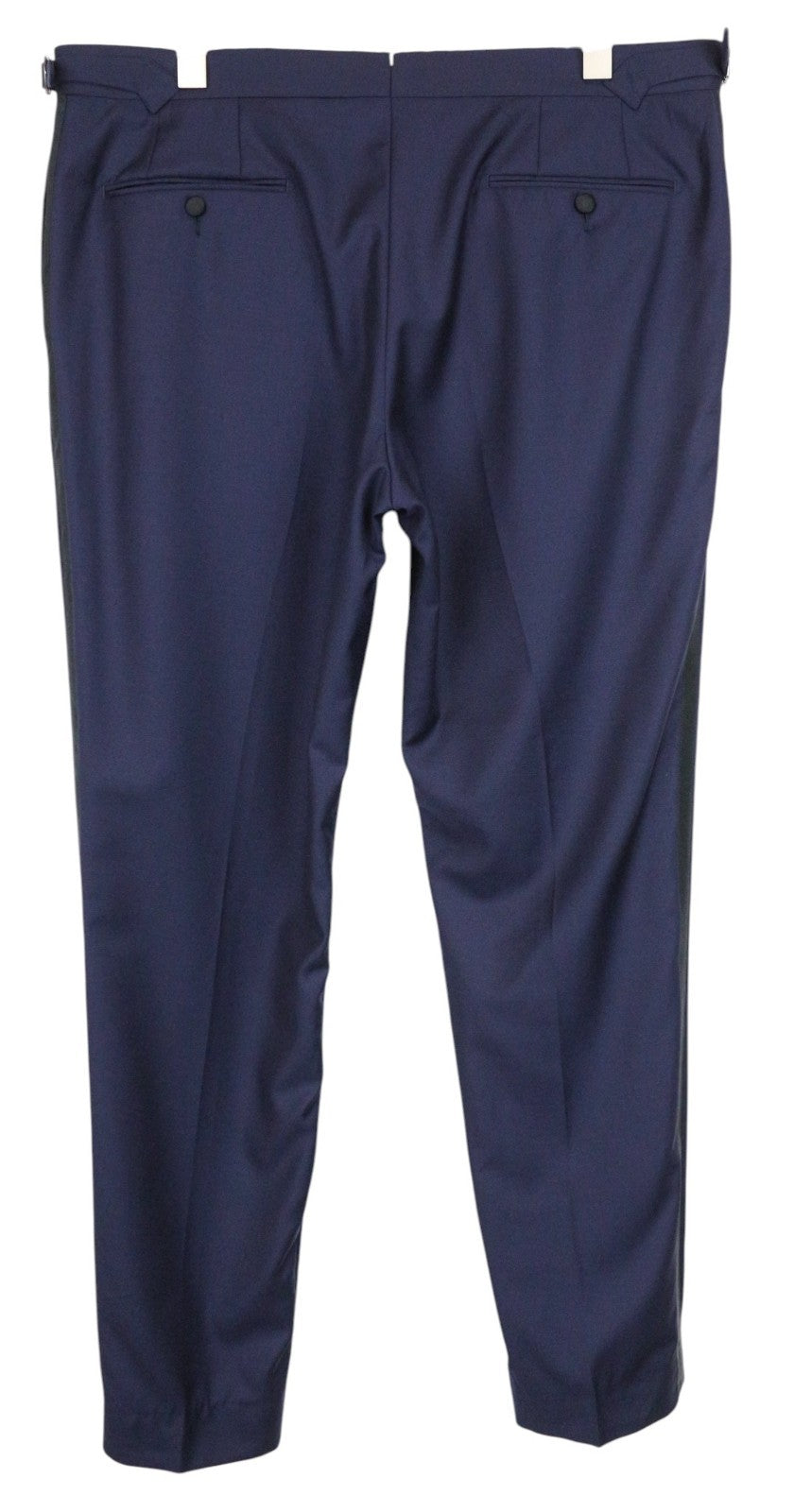 SUITSUPPLY Brescia Tux Men Trousers UK46R Navy Blue Wool Classic Pleated Front