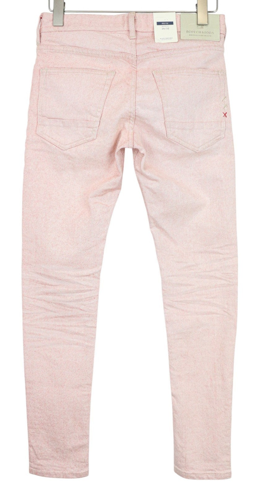 SCOTCH & SODA Skim Men Jeans W28/L32 Skinny Fit Casual Cotton Stretch Pink