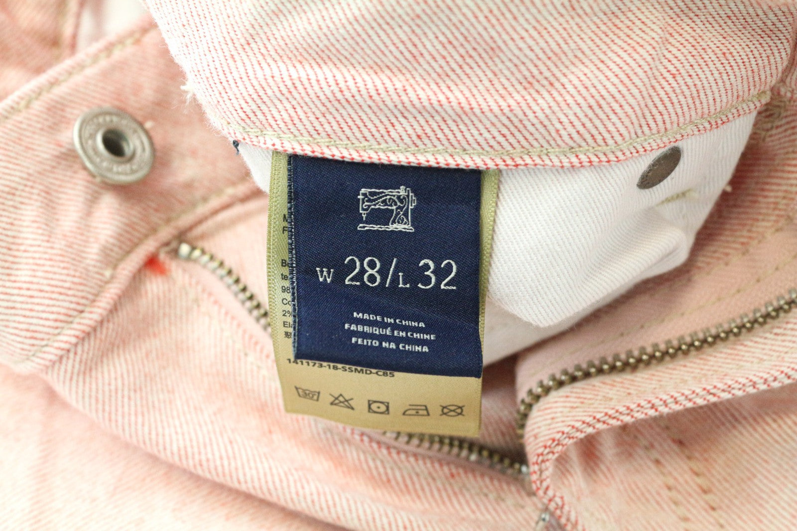 SCOTCH & SODA Skim Men Jeans W28/L32 Skinny Fit Casual Cotton Stretch Pink