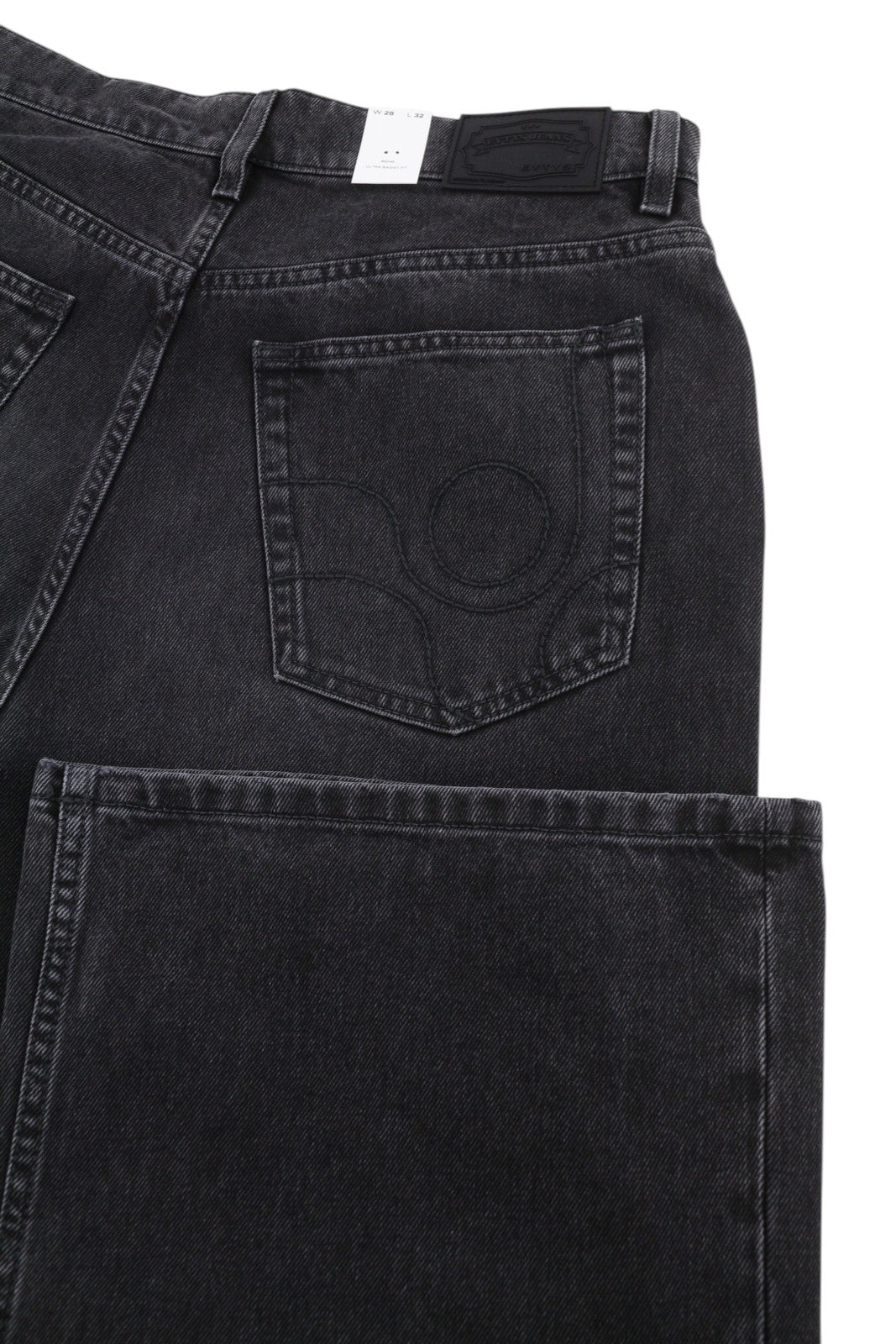 EYTYS Echo Sulphur Ultra Loose Women Jeans W28/L32 Washed Black RRP370