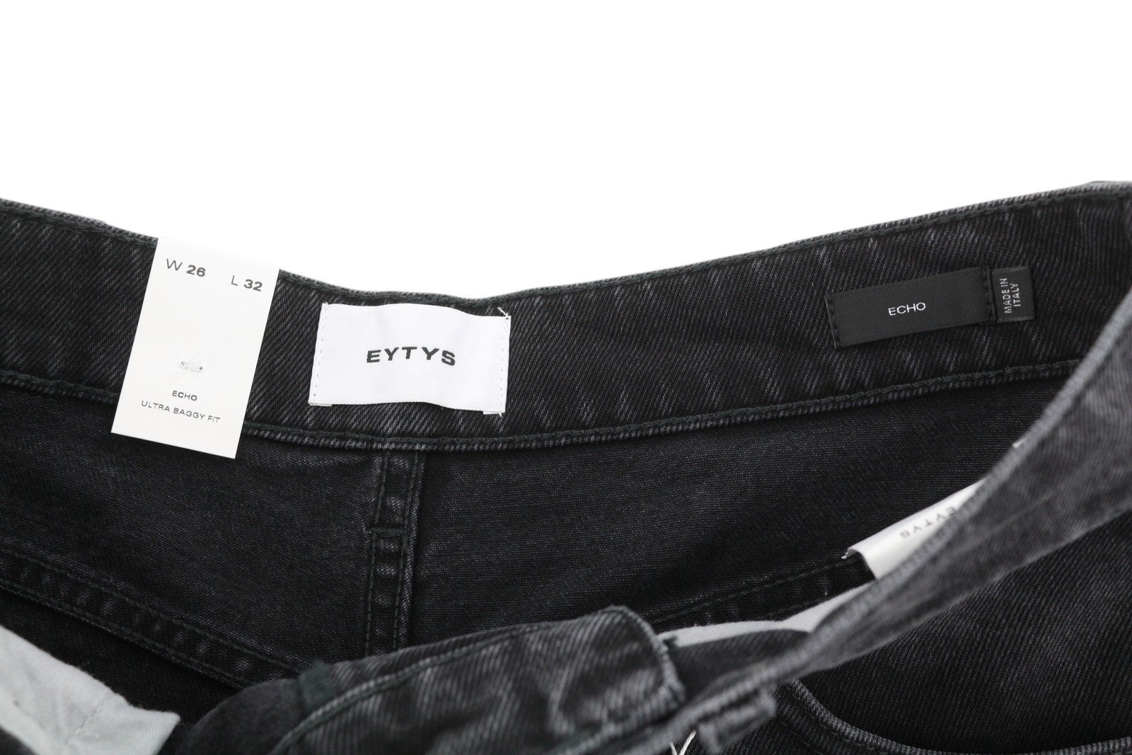 EYTYS Echo Sulphur Extra Baggy Women Jeans W26/L32 Washed Black RRP370