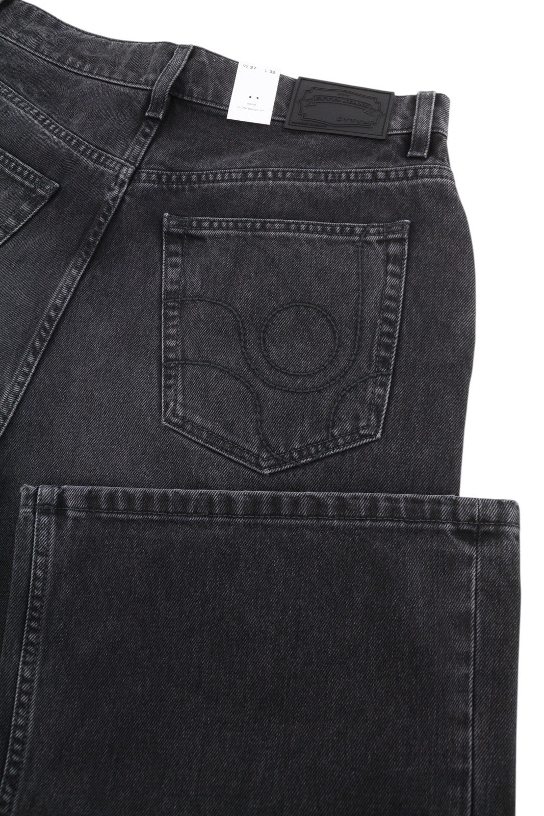 EYTYS Echo Sulphur Oversized Baggy Women Jeans W27/L32 Black Fade RRP370