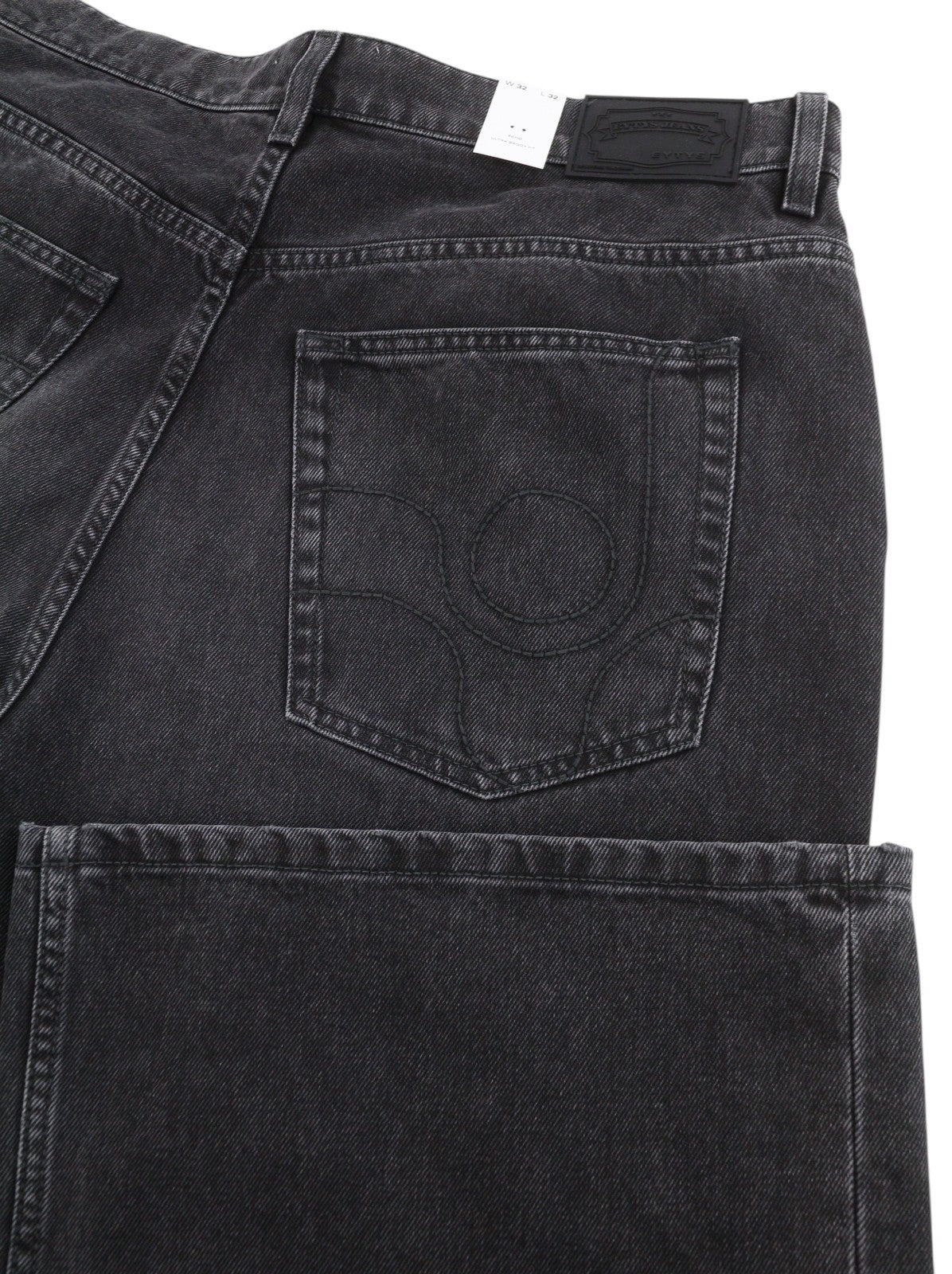 EYTYS Echo Sulphur Slouch Baggy Men Jeans W32/L32 Black Faded Unisex RRP370