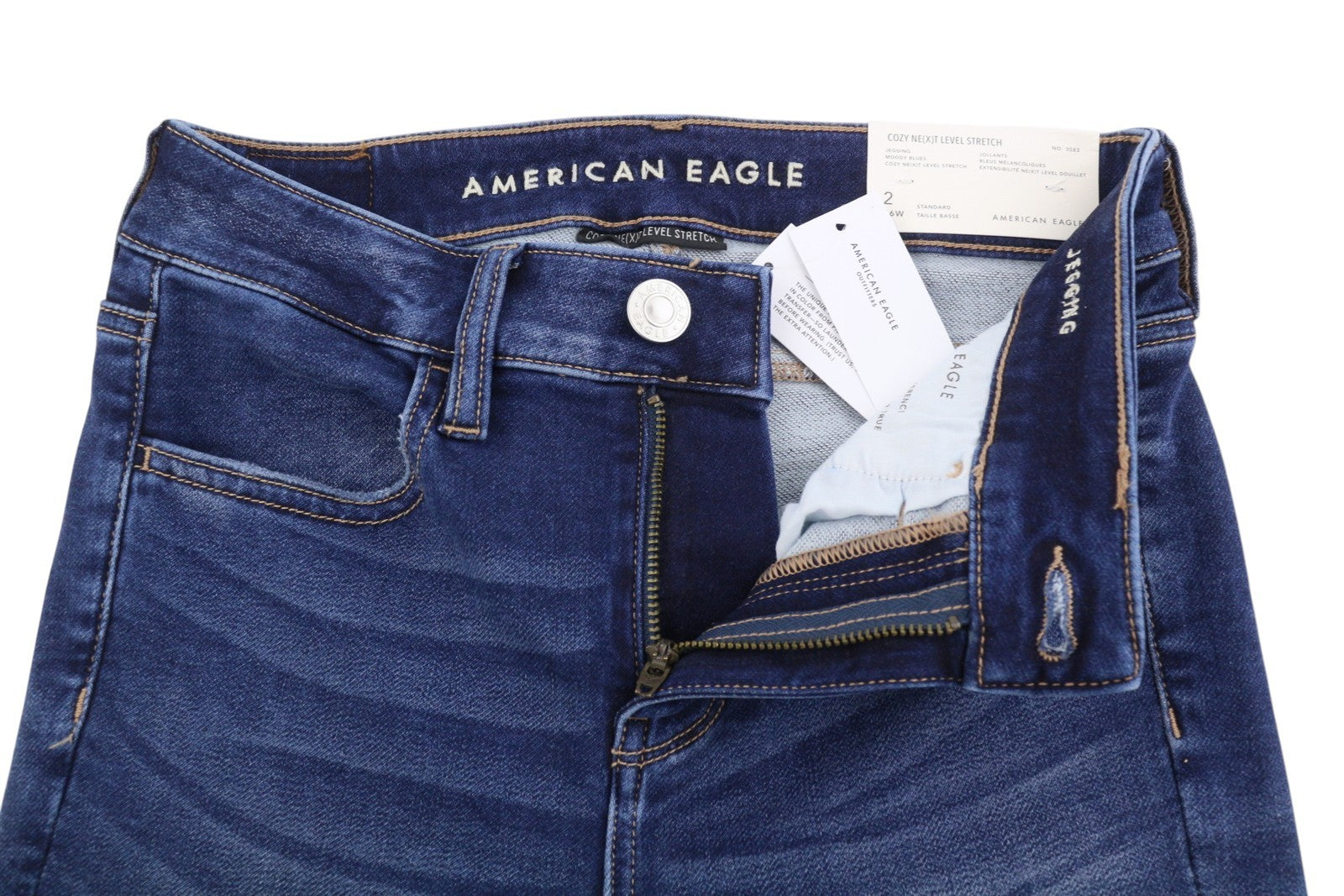 AMERICAN EAGLE OUTFITTERS Jegging Moody Blue Women Jeans W26 Cozy Stretch