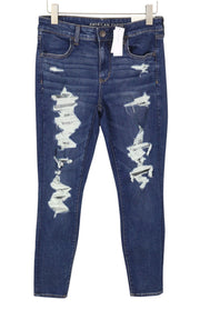 AMERICAN EAGLE OUTFITTERS Jegging Dark Indigo Women Jeans W31 Authentic Ripped