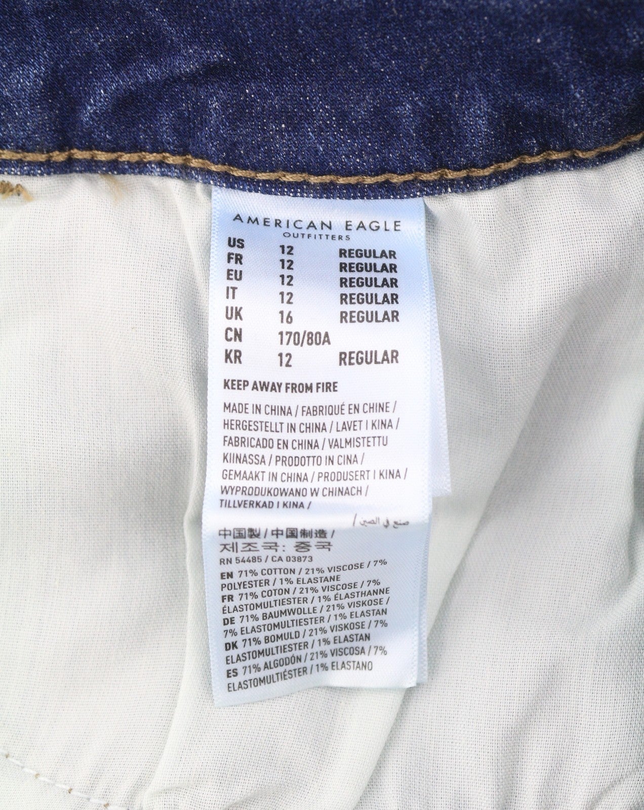 AMERICAN EAGLE OUTFITTERS Jegging Dark Indigo Women Jeans W31 Authentic Ripped