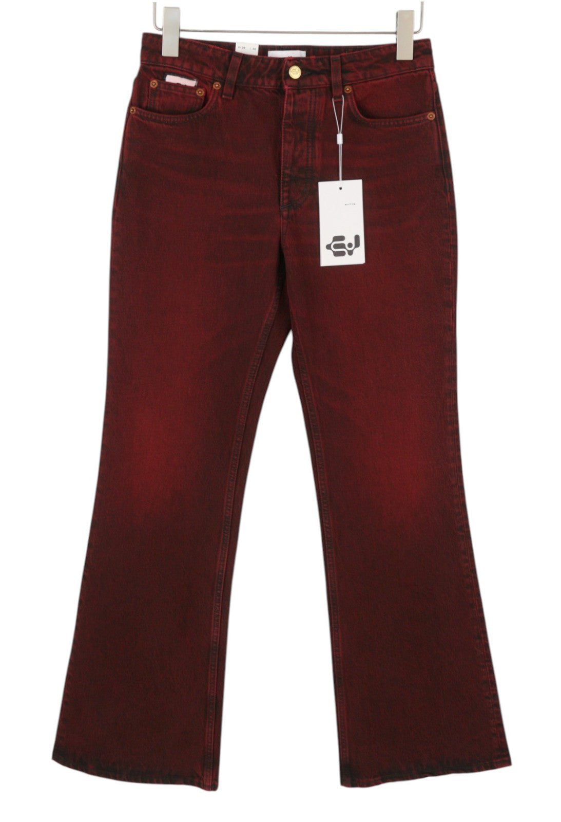 EYTYS Cyrus Sumac Relaxed Bootcut Women Jeans W29/L32 Burgundy Unisex RRP370