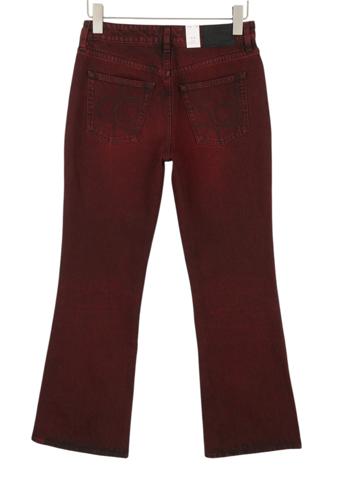 EYTYS Cyrus Sumac Relaxed Bootcut Women Jeans W29/L32 Burgundy Unisex RRP370