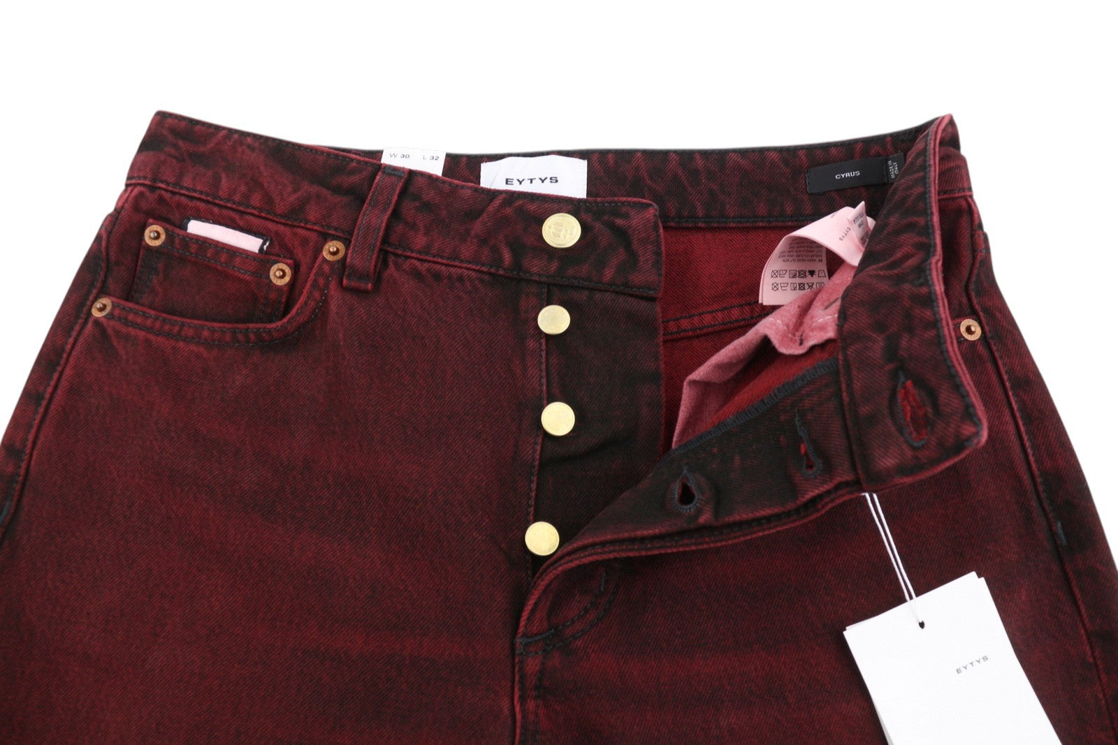 EYTYS Cyrus Sumac Easy Bootcut Women Jeans W30/L32 Burgundy Unisex RRP370