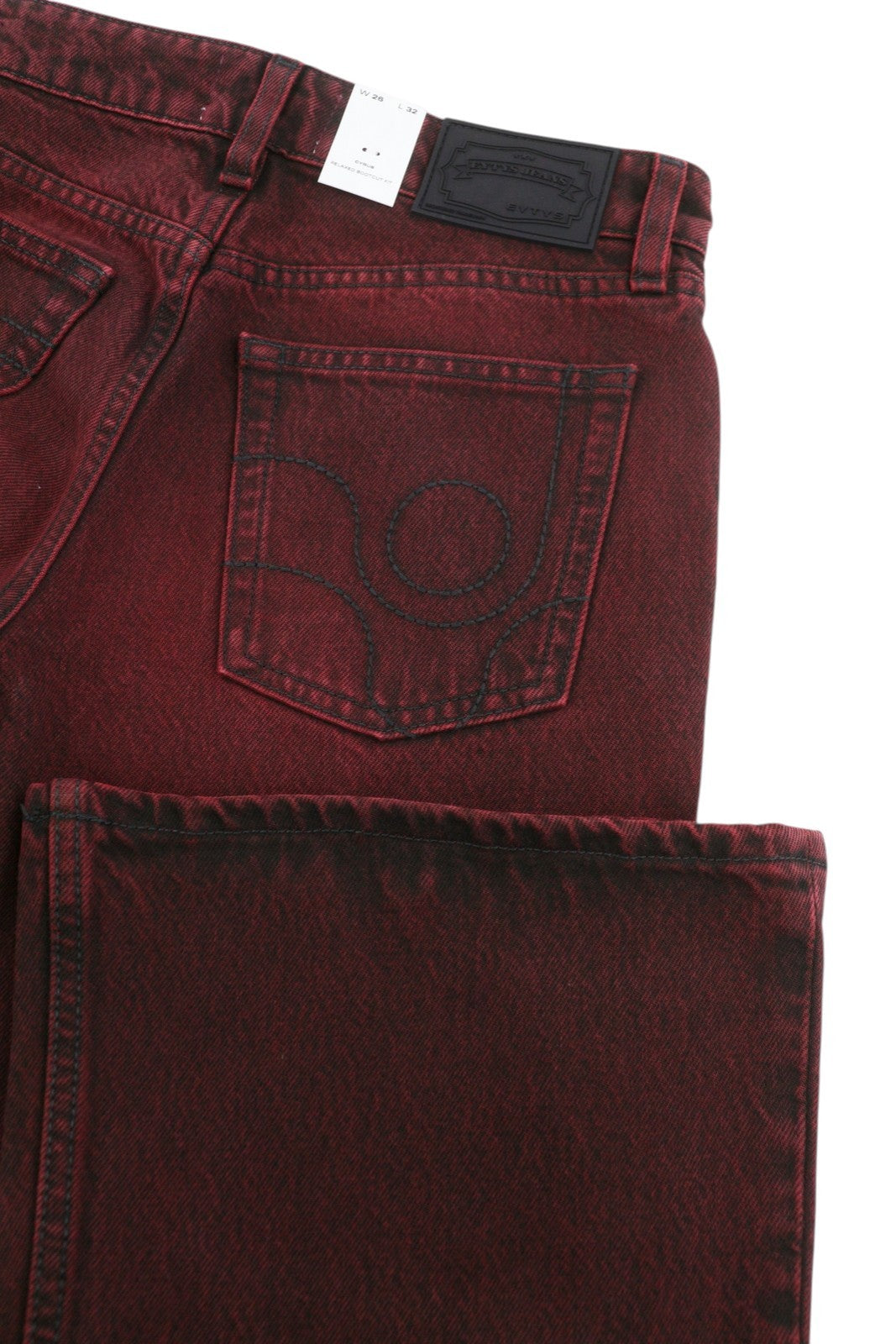 EYTYS Cyrus Sumac Easy Bootcut Women Jeans W26/L32 Burgundy Washed RRP370