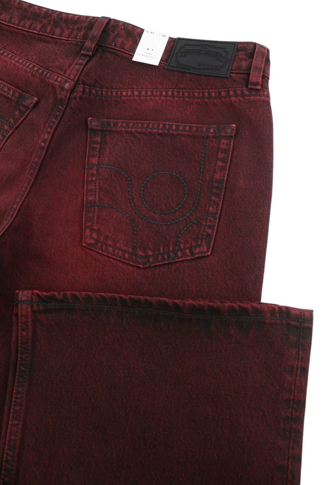 EYTYS Cyrus Sumac Easy Bootcut Men Jeans W31/L32 Burgundy Unisex RRP370