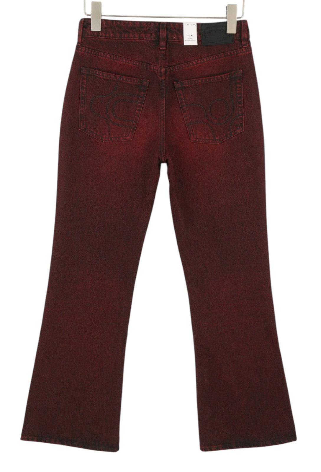 EYTYS Cyrus Sumac Easy Flare Men Jeans W34/L32 Burgundy Unisex RRP370