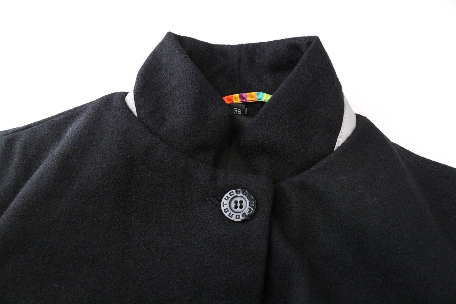 TUCANO URBANO New Carmen Women Coat IT38 M Black Wool Blend Lined Motorbike