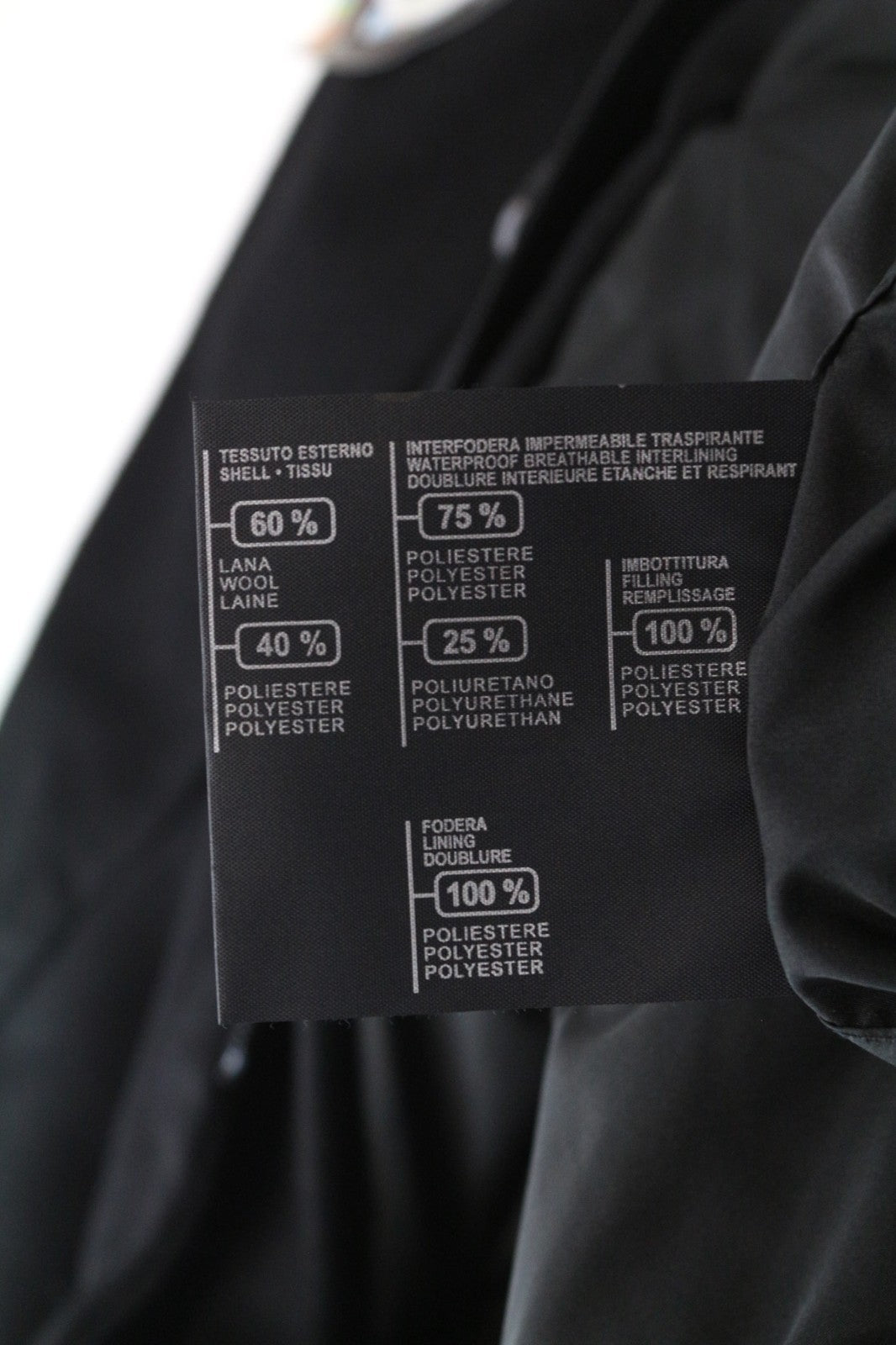 TUCANO URBANO New Carmen Women Coat IT38 M Black Wool Blend Lined Motorbike