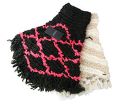 SCOTCH & SODA Ams Blauw Women Scarf OS Green Beige Patterned Knitted Tassels