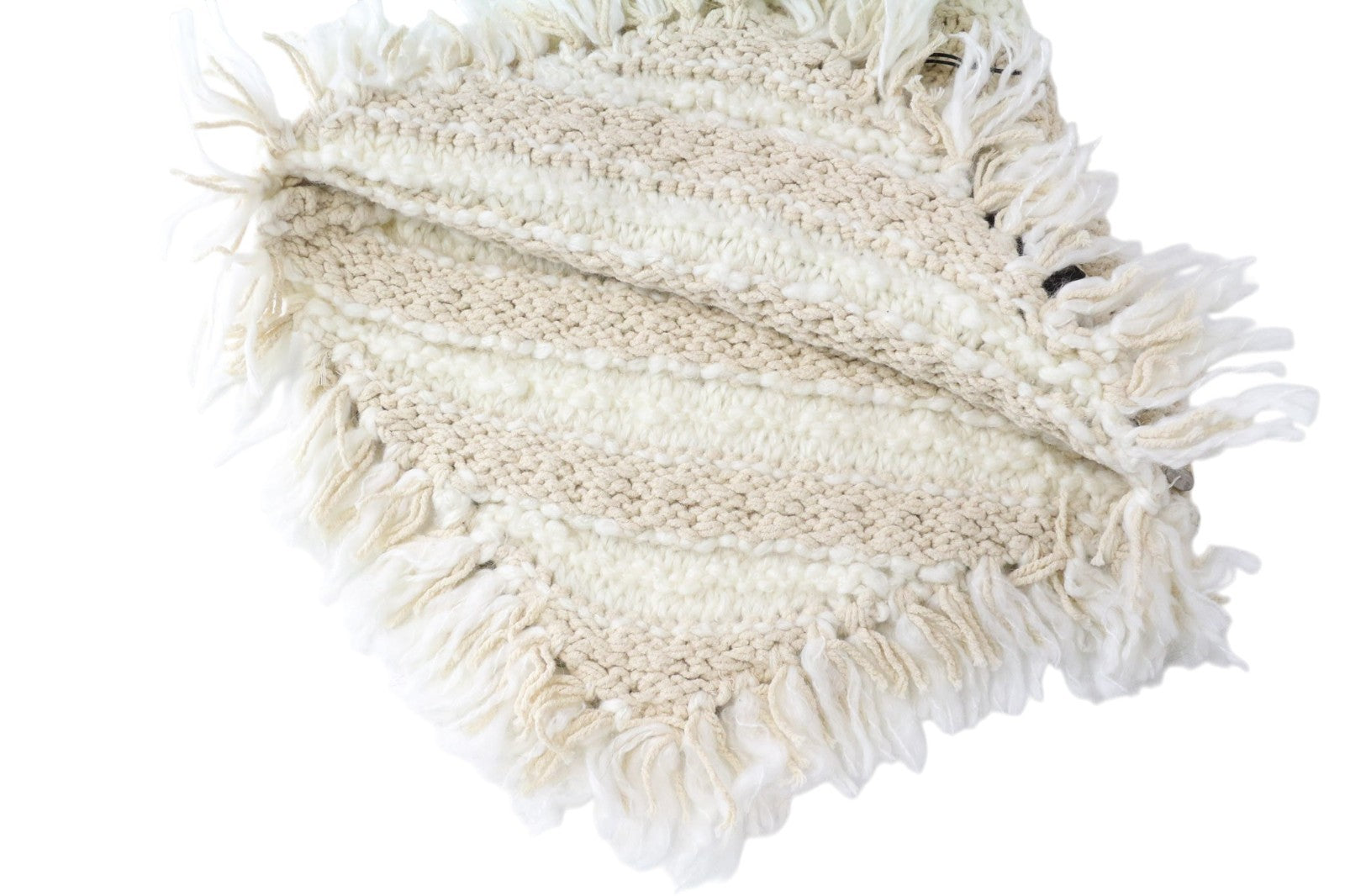 SCOTCH & SODA Ams Blauw Women Scarf OS Green Beige Patterns Knitted Tassels