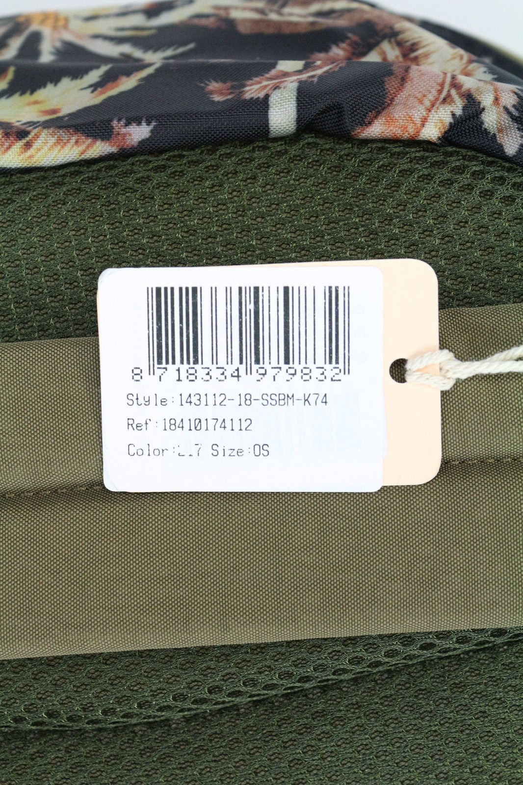 Scotch & Soda Men Backpack OS Green Palm Patterned Adjustable Straps