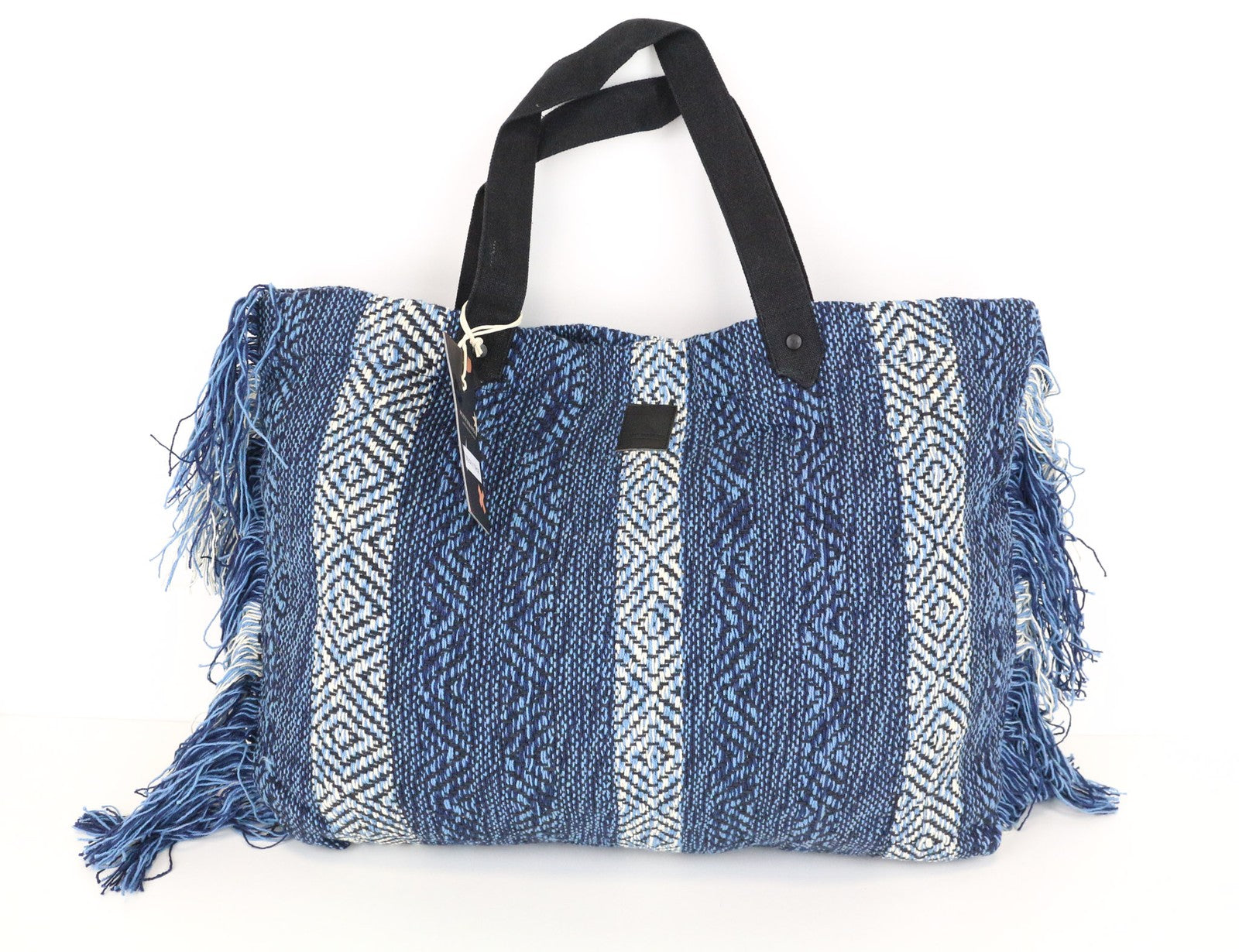 SCOTCH & SODA Women Bag OS Blue Patterned Casual Beach Tassels Handles