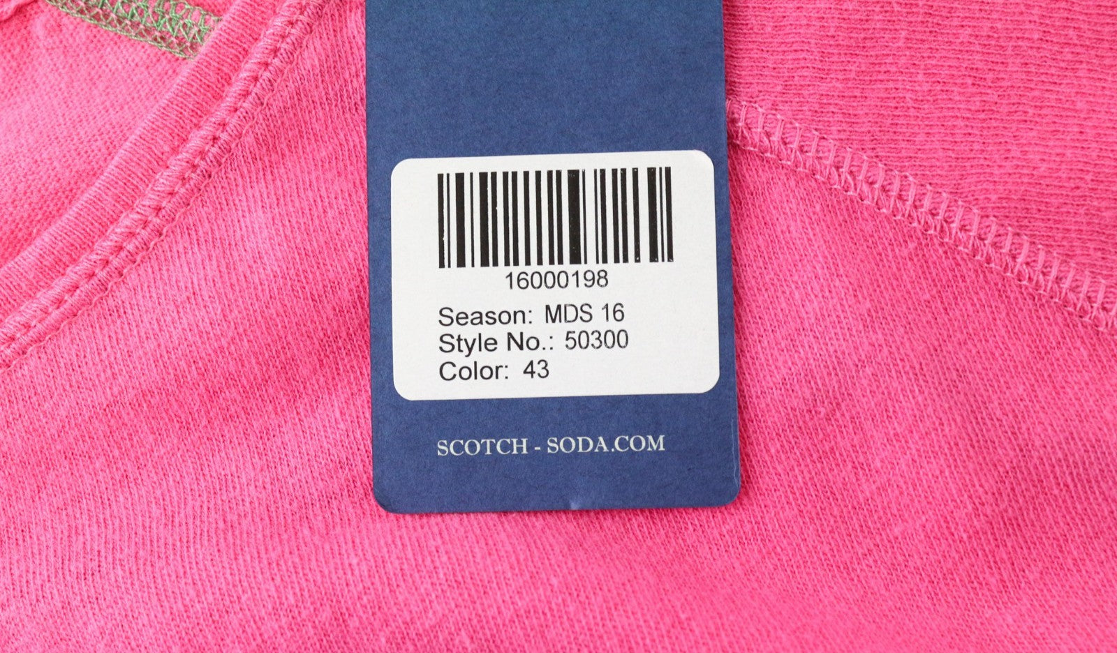 SCOTCH & SODA Men T-Shirt S Light Pink Pullover Crew Neck Classic Jersey Logo