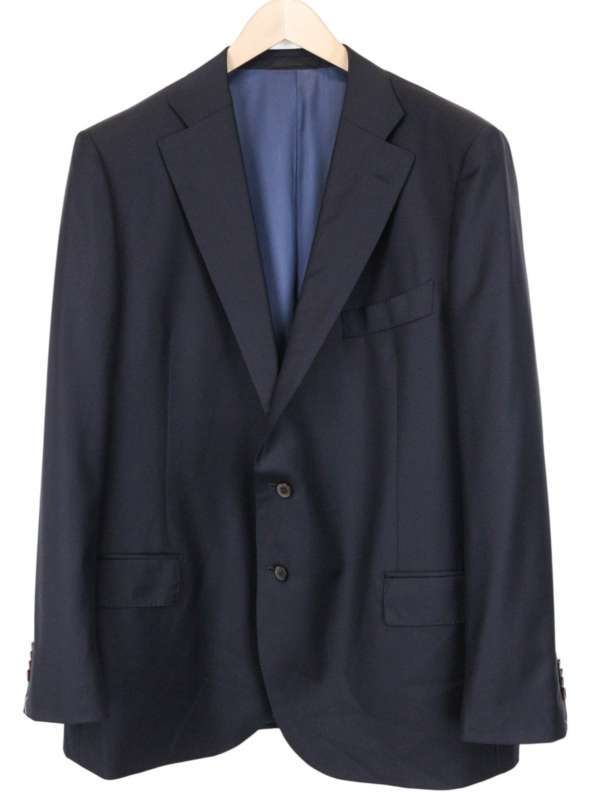 SUITSUPPLY Lazio Men Suit UK54R Blue Slim 2Pc Melange Wool Blueline Perennial